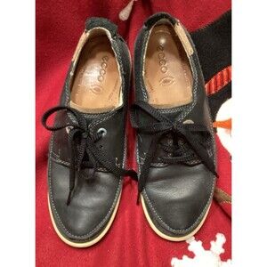 Womens Ecco Damen Chase Size 37 Leather Lace Up Up Comfort Shoes